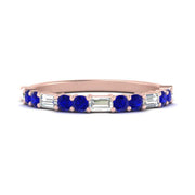 Baguette And Round Thin Stack Band